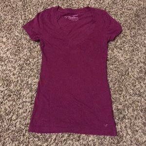 Purple / plum v-neck